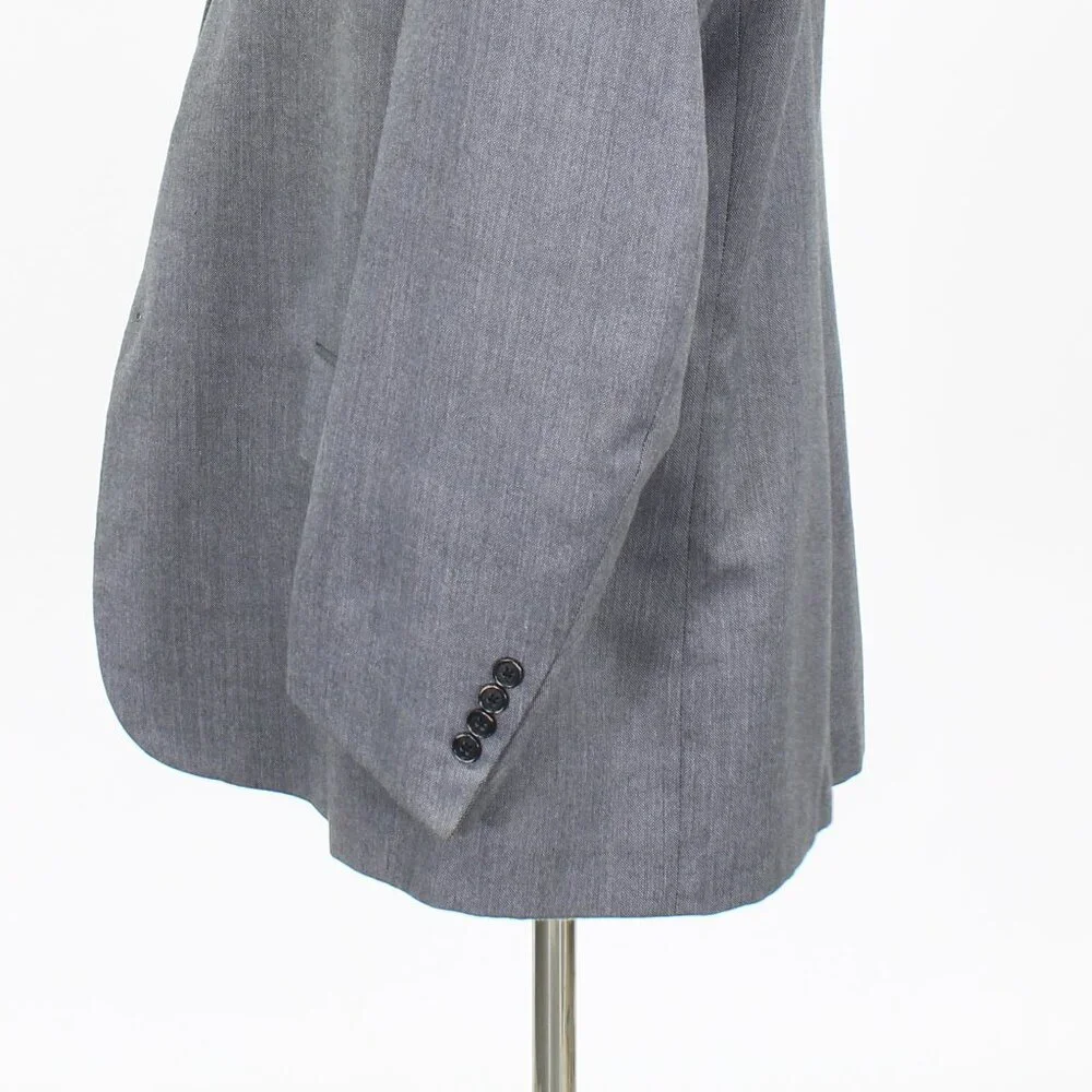 Stafford 50R Gray Solid 2-Button Sport Coat Blazer Jacket P436
